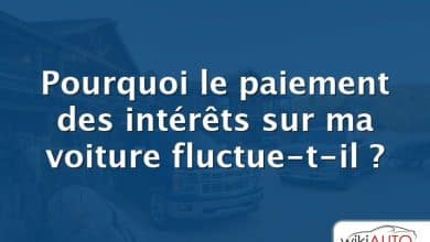 Pourquoi le paiement des intérêts sur ma voiture fluctue-t-il ?